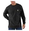 Мужская футболка Carhartt Workwear, среднеплотный джерси, с карманом, длинный рукав, цвет US Black, артикул K126, размер Medium, Цвет