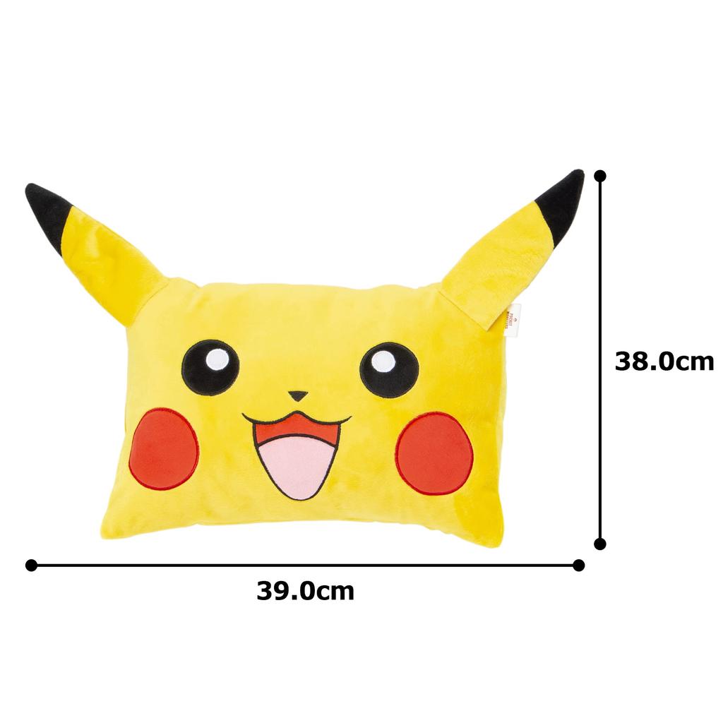 MORIPiLO Morishita Pillow for Children Pokemon Pikachu Yellow 28x39cm Fluffy Material Stuffed Cushion Character Goods Pokemon 4620078