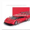 1:32 Scale P80-C Metal Diecast Car, Pull Back Alloy Toys with Sound and Light, Doors Open Collection For Gifts Doll