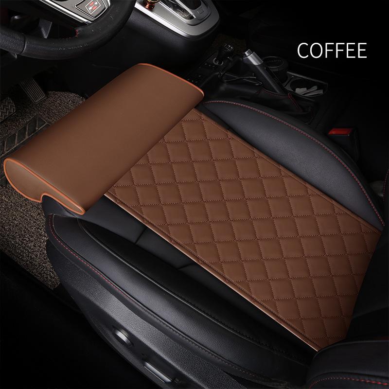 Кожаная подушка для сиденья автомобиля, подушка для поддержки ног, наколенник, защитный коврик для вождения на дальние расстояния, для офиса и дома