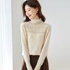 Srcr Women's 100% Cashmere High-Neck Hollow Knit Sweater