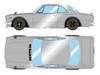 Масштабная модель Makeup Vision Nissan Skyline 2000 1971 со спойлером Готовая модель VM244A 1/43 GT-R (KPGC10) (Колёса Works) Серебро,