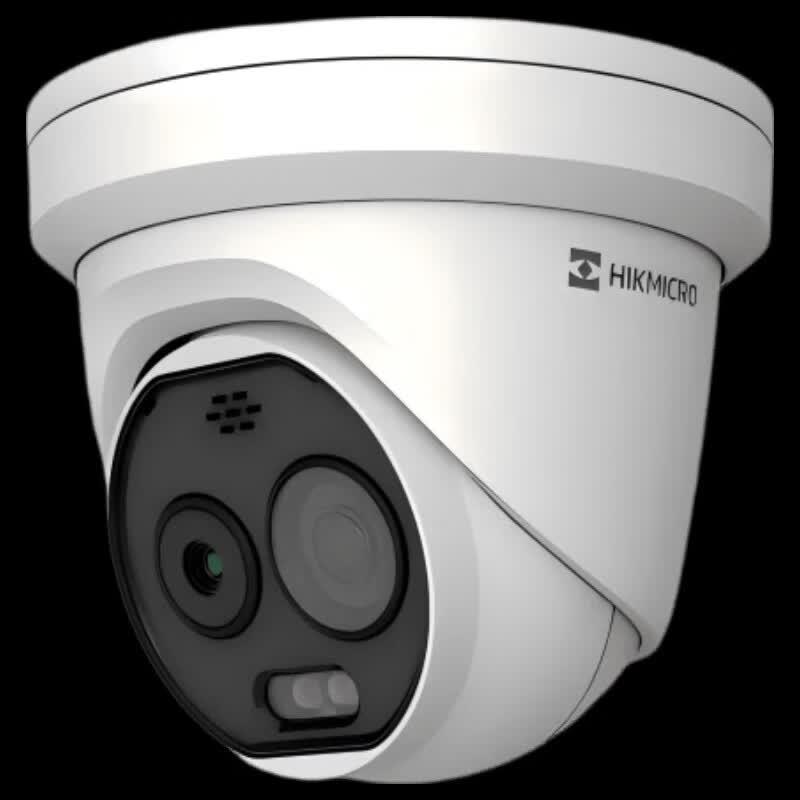 Hikvision Термокупольная камера - Двухспектральное обнаружение температуры и пожара CN вилка (адаптер в комплекте)