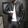 Spring New Men's PU Leather Jacket Korean Version Slim Men's Youth Handsome Leather Jacket Top Locomotive Jacket