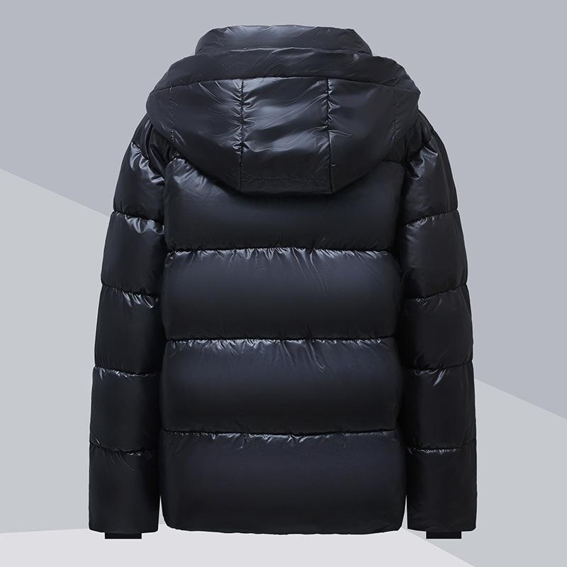 Women's Hooded Down Jacket Black Gold Cotton Coat Winter Loose Fashionable Thick Cotton Jacket