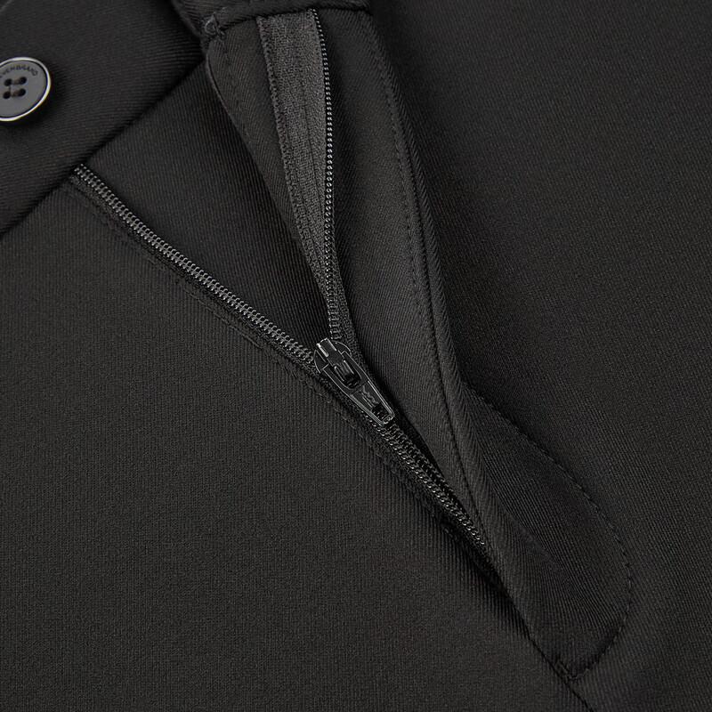 Qipai Men's Wrinkle-Resistant Brushed Twill Straight-Leg Casual Pants