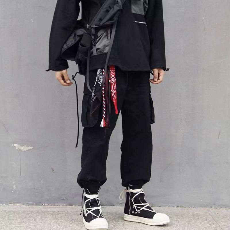 Брюки в стиле хип-хоп с цветком кешью, шарфом и цепочкой для мужчин и женщин - подвеска-лента National Trend