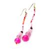 [B8548] - 'Calcutta' Rose Red Earrings