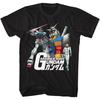 Gundam - Мужская футболка с коротким рукавом и коллажем мобильных доспехов