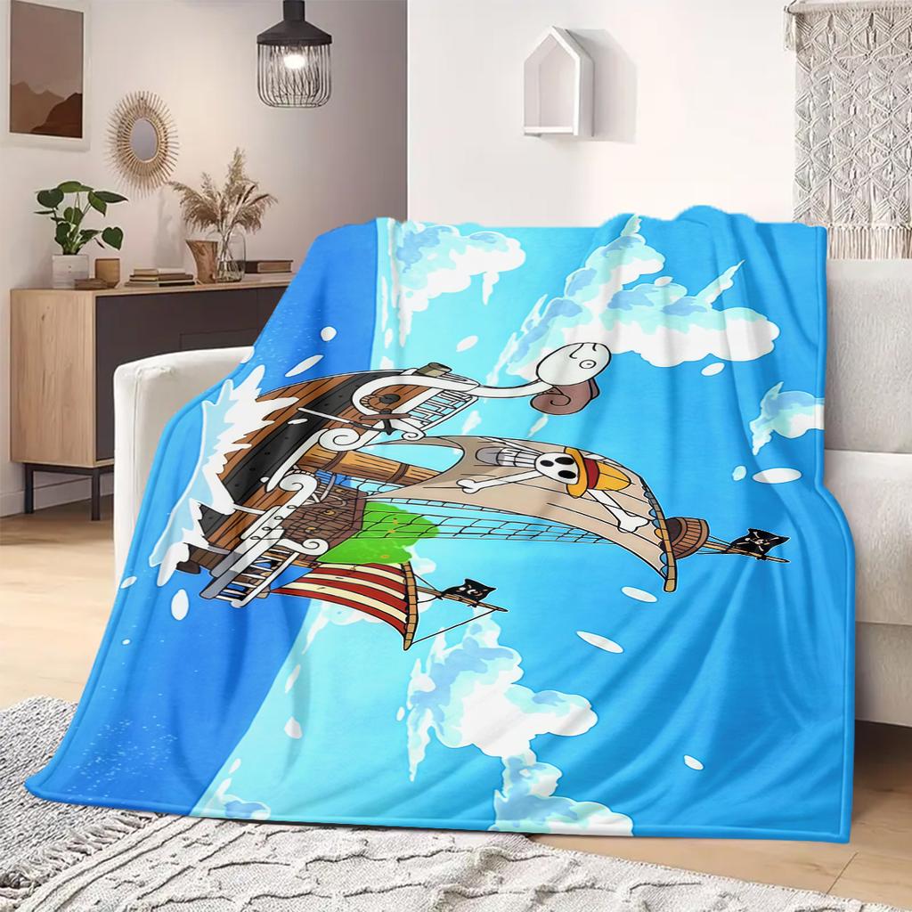ONE PIECE Print Blanket Warm Comfortable Flannel Blanket Suitable for Bedrooms,Sofas, Beds,Chairs,Travel -QIAO77