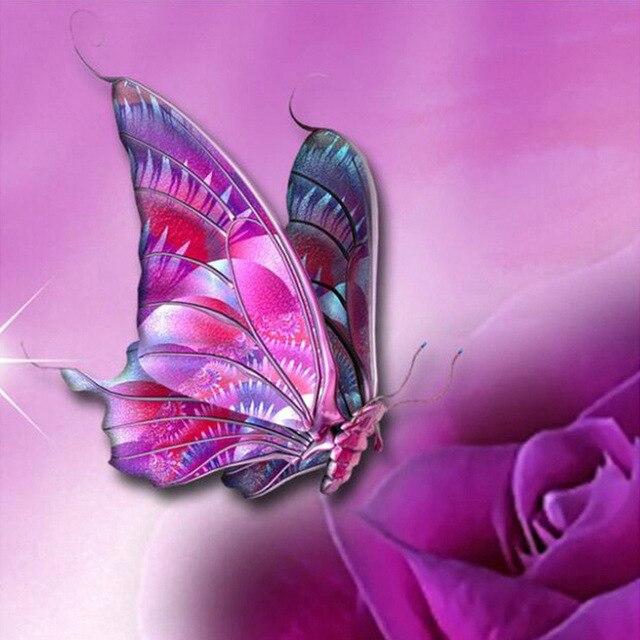 50x50 см 5D алмазная живопись полная квадратная бабочка Алмазная вышивка животные вышивка крестиком ремесленная художественное украшение дома