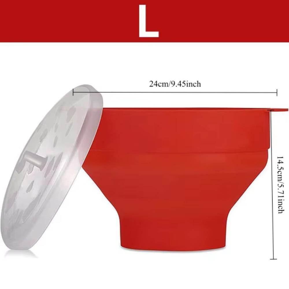 1 шт. Силиконовый микроволновый DIY попкорн мейкер складная чаша с крышкой для дома, семьи, кино, фруктовое блюдо, кухонные простые инструменты