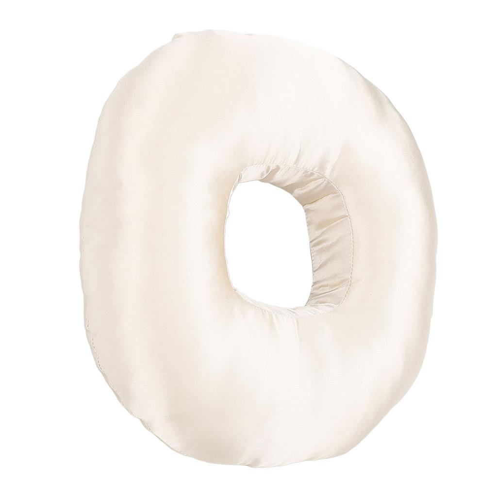 Подушка-пончик из шелковистого сатина, подушка для защиты уха с отверстием для уха для спящих на боку, с берушами и наушниками