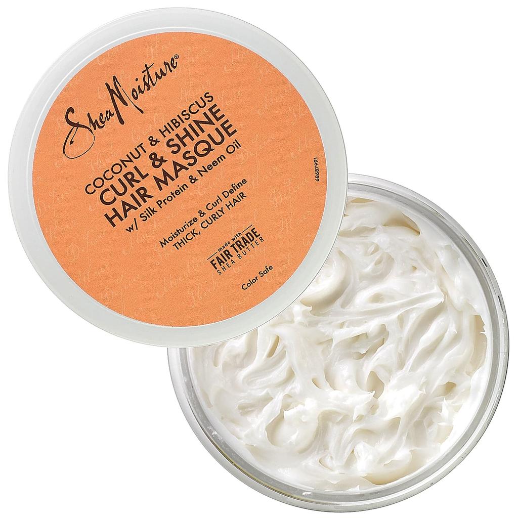 SheaMoisture Маска для волос Curl & Shine, кокос и гибискус, 11,5 унций (326 г)