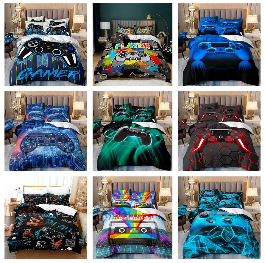 3D игровой контроллер, комплект постельного белья, плеер, пуховое одеяло и наволочка, 2/3 кусочка ткани из микрофибры, AU240 * 270, полноразмерное украшение для дома