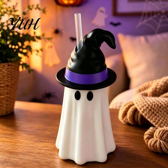 Novelty Halloween Kitchenware Witch Hat Ghost Can Holder, Spooky Insulated Sleeve for Standard Festive Party Drink Accessories Soda Beers, Reusable