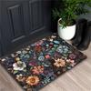 Floral Print Area Rug - Non-Slip Polyester Carpet Mat for Living Room, Bedroom, Kitchen, Home Decor - Multi-Purpose