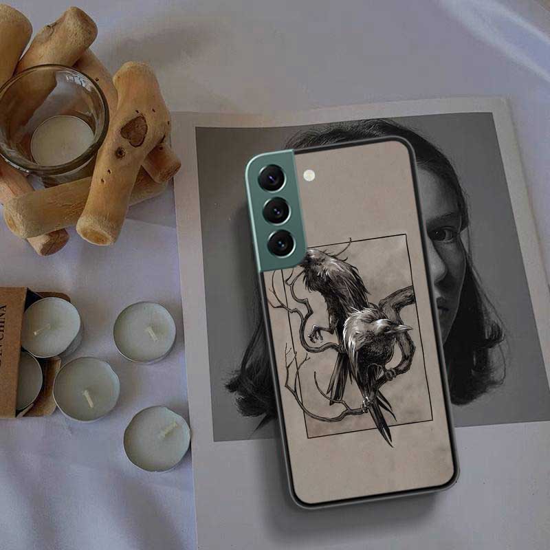 Raven Crow Skull Pattern Phone Case For Samsung A16 A26 A36 A56 Galaxy A02S A12 A52S A13 A23 A33 A53 A54 A34 A24 A14 A22 A32 A42