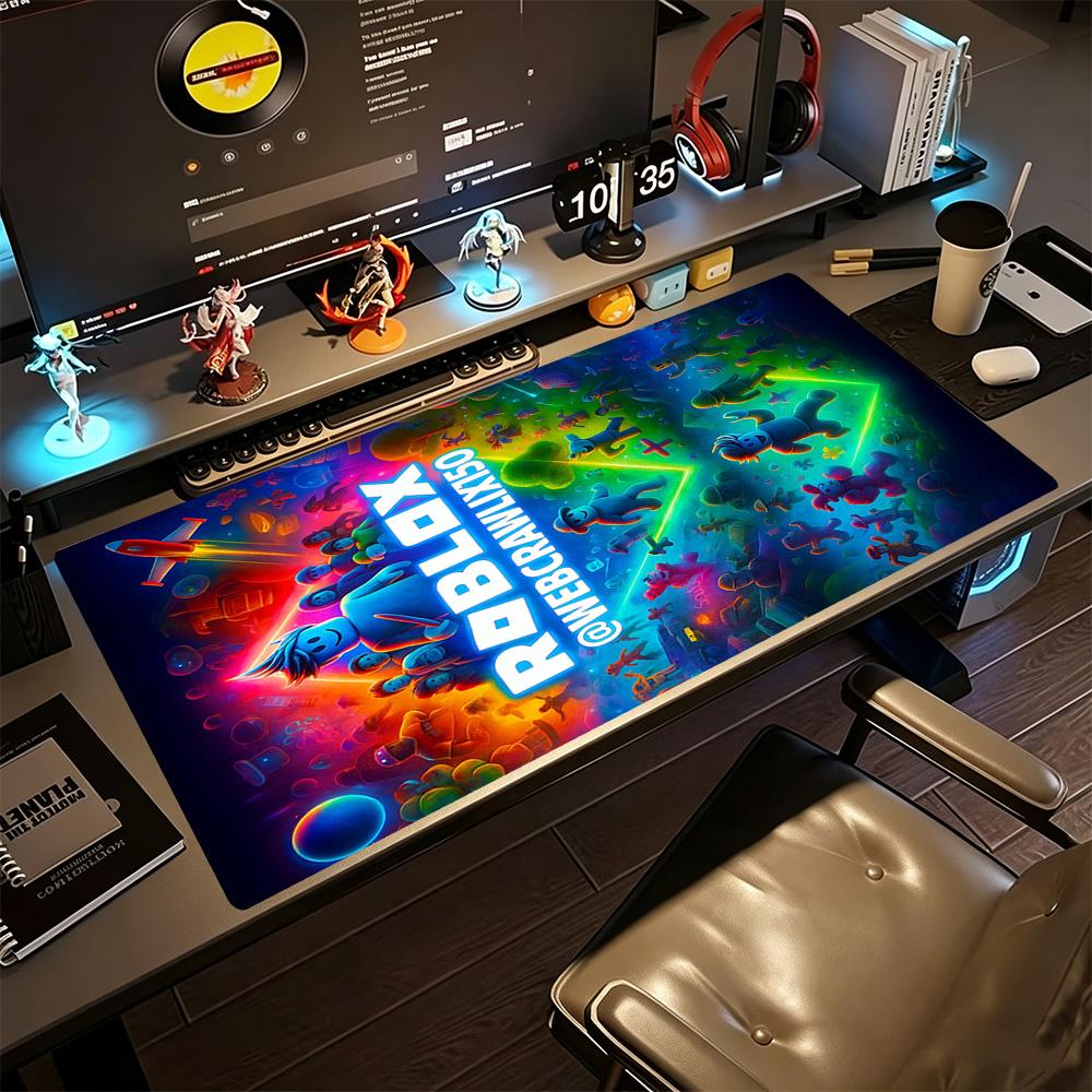 Roblox Large Mouse Pad Desk Mat Office Mouse Mats Non-Slip Rubber Bottom Gaming Accessories Ideal Gift for Gamers
