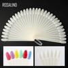 ROSALIND 32pcs Artificial Nail Manicure Fan Shaped Color Card Nail Model Color Board Gel Nail Polish Practise Color Circle