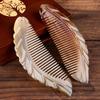 Handmade Natural Yak Horn Comb Hairdressing Fine Tooth Hair Comb Anti-Static Massage Brush For Straighter Curler Dry Wet Hair