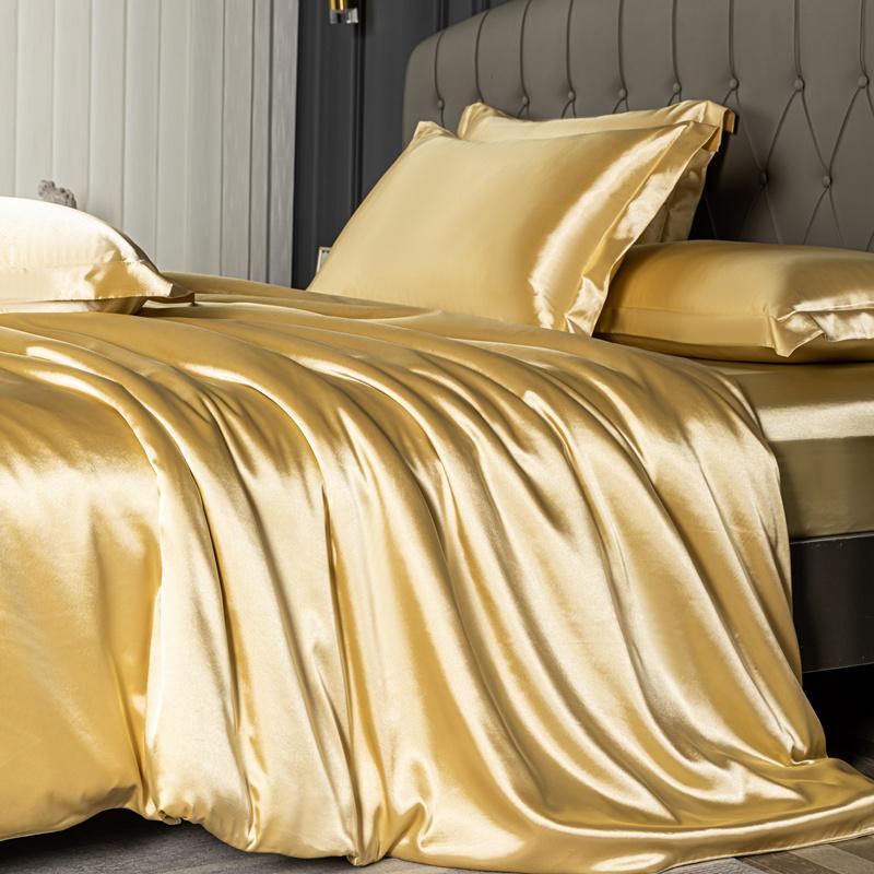 Домашняя кровать комплект простыней из четырех частей летняя шелковистая легкая прохладная простыня из трех частей пододеяльник постельное белье