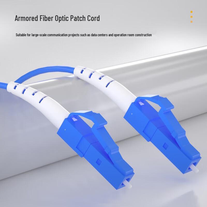 AIENKIS 45m Armored LC-LC Single-Mode Fiber Optic Patch Cable