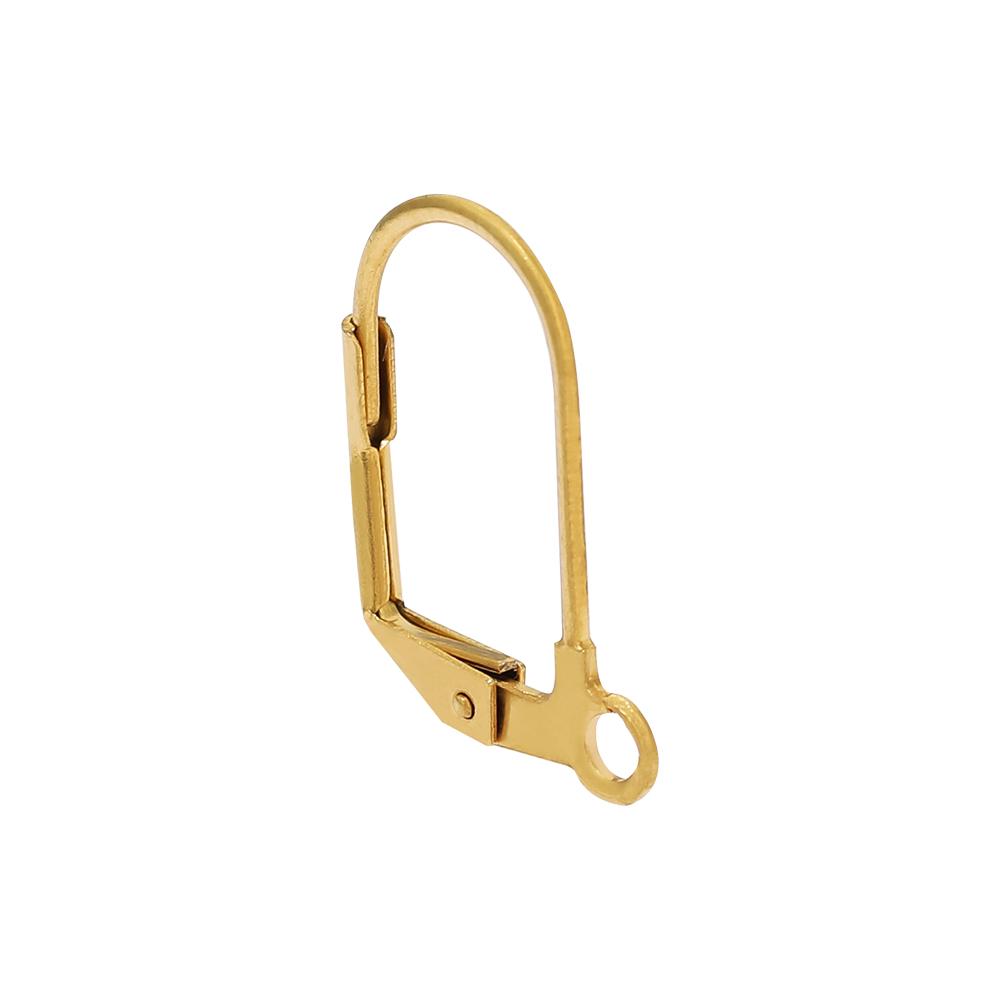 20pcs Stainless Steel 18k Gold Color Round Earwire Hooks Hoop Earrings Findings for DIY Women Earrings Connectors Jewelry Making