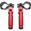 M8 Motorcycle Foot Rests Fit 1.22-1.29In Motorbike Brackets Foldable Foot Pegs Front Footpeg Rear Footpeg Anti-Skid Rearsets Folded Footrest 90