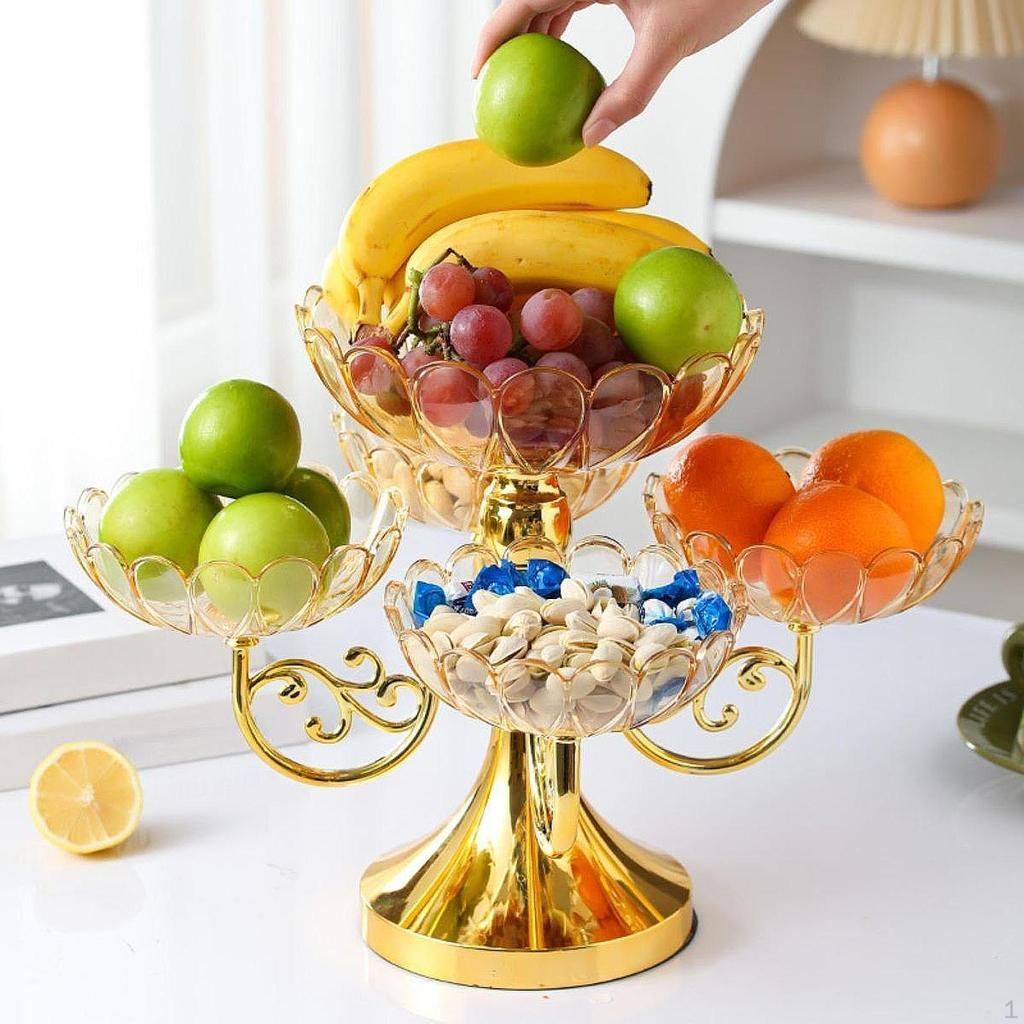 Snack Serving Tray,Rotating Dried Fruit Plate,Modern Divided Dishes,Appetizer Platter for