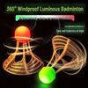 Светящийся ветрозащитный нейлоновый воланчик для бадминтона Leke LED