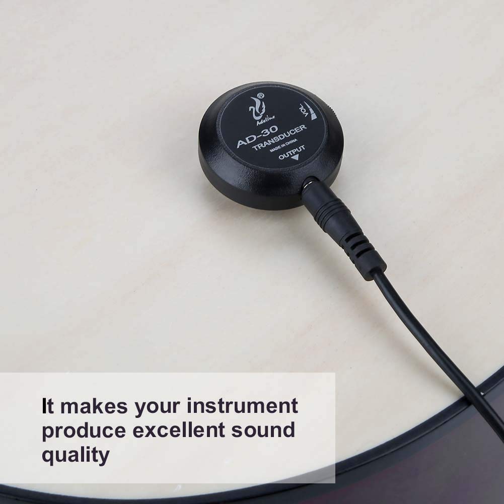 Пьезоэлектрический микрофонный преобразователь AD35 Mini Piezo Pickup Контактный микрофонный преобразователь Пьезоэлектрический микрофон для акустической гитары Скрипка Скрипка Пьезоэлектрический скрипичный