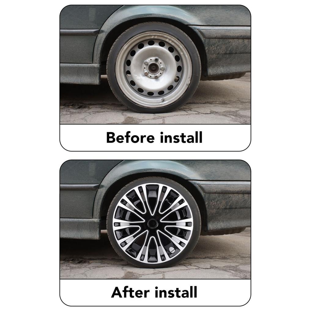 Колпаки 15 дюймов Полные Стильный вид Подходят Крышка колесного диска R15 для большинства автомобилей Грузовик Внедорожник Ступица колеса