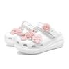 Crocs Сабо Crush Qingshan Pearl Camellia Простые и универсальные Пухлые Модный тренд Повседневные Дырочные туфли Женские Белые