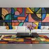 Modern Geometric Living Room Carpet Nordic Abstract Children Bedroom Large Area Rugs Home Lounge Carpets Anti-slip Entrance Mats