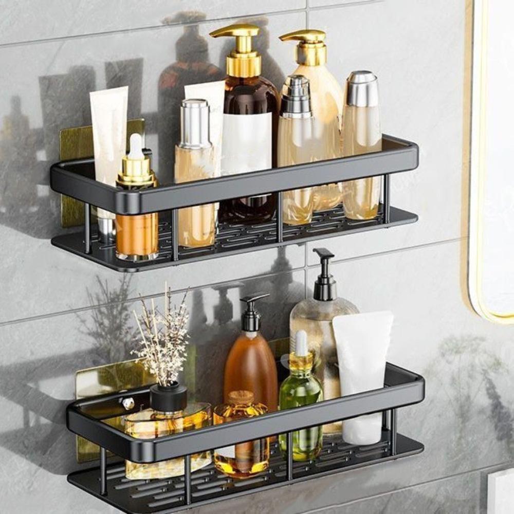 2Pcs Thicken Wall-Mounted Shelf Rack Rustproof Home Storage Organizer Bathroom Accessories