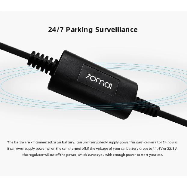 Parking Surveillance Cable UP02 Micro USB interface for 70mai A200 M200 S500 4K A800S A500S D06 Hardwire Kit 24H Parking Monitor