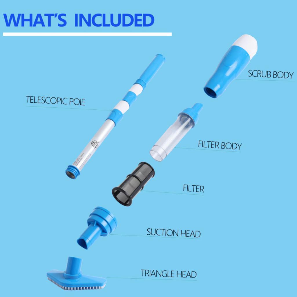 3-в-1 беспроводной перезаряжаемый пылесос для бассейна работает более 100 минут