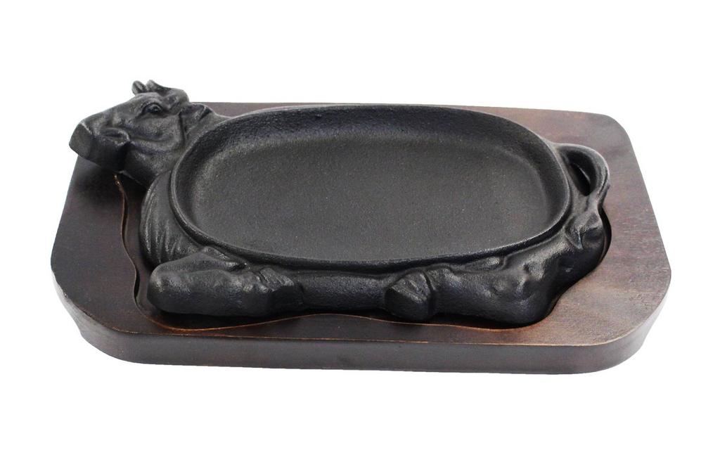 Коммерческая тарелка для стейка в форме говядины (с деревянной рамой)