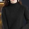 Осенний новый полувысокий воротник трикотажные пуловеры свитера женские зимние однотонные облегающие повседневные теплые базовые свитера для женщин модный элегантный трикотажный топ 25398