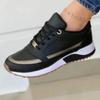 2024 Hot Sale Ladies Shoes Lace Up Women's Vulcanize Shoes Autumn Round Toe Mixed Colors Increase Height Casual Sneakers Women