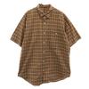 Papas Made In Japan Chuck Pattern Short Sleeve Cotton Shirt L Brown Men's Used