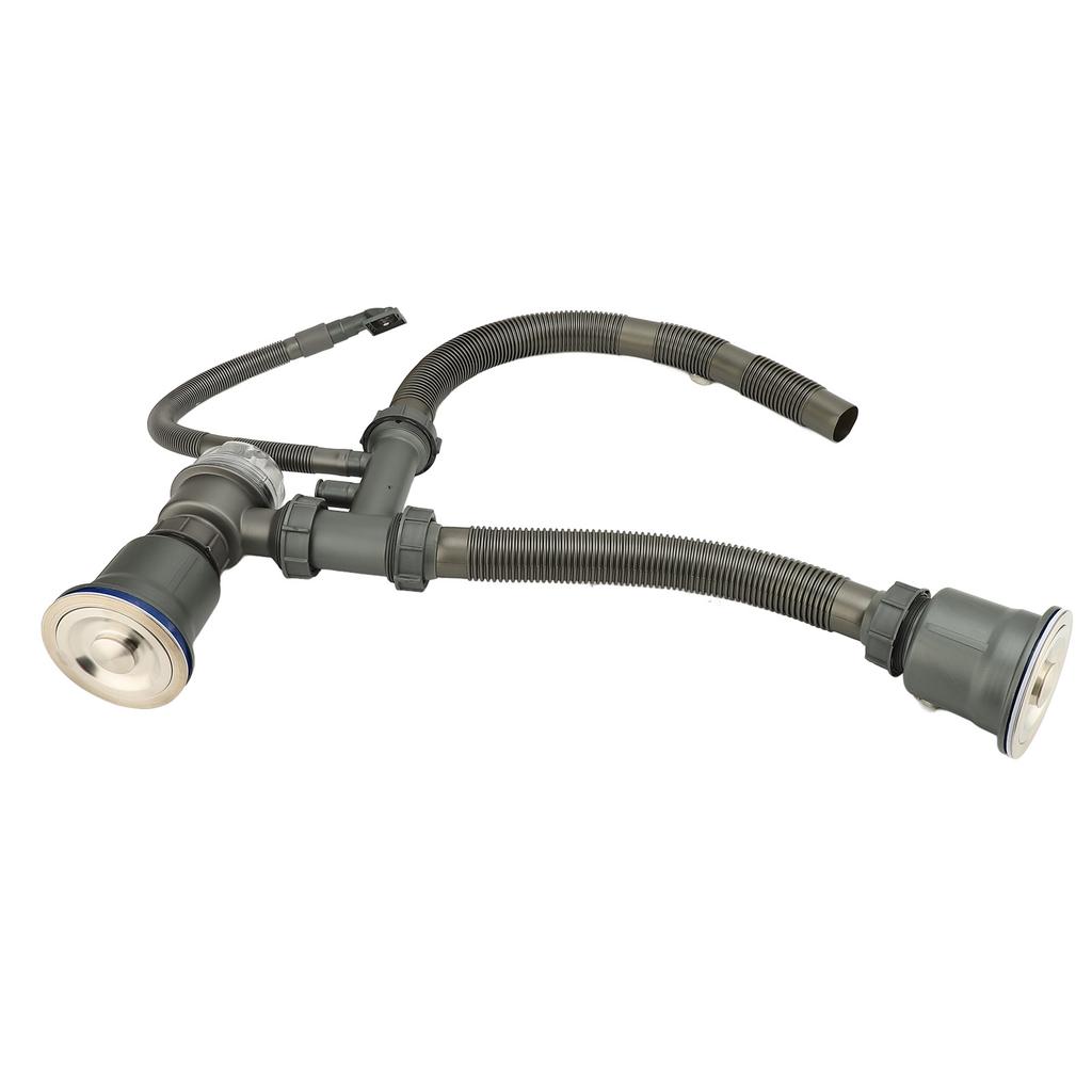 Комплект слива для кухонной мойки, Непроницаемый для запахов, Утолщенный, Высокотемпературный, Сливная труба для мойки с двумя чашами