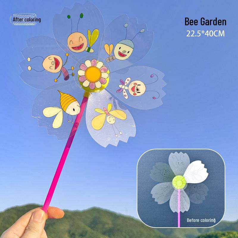 Большая прозрачная вращающаяся ветряная мельница из ПВХ - своими руками для детей, украшение на открытом воздухе