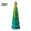 Small Decorative Trees for Home Resin Christmas Tree Figurine, Gradient Green Orange Tabletop Decor with Star Desktop Holiday Accents Topper,