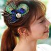 Peacock Faux Feather Hair Clip Women Hairpin Headpiece Carnival Fancy Dress Hair Pin Hair Accessories