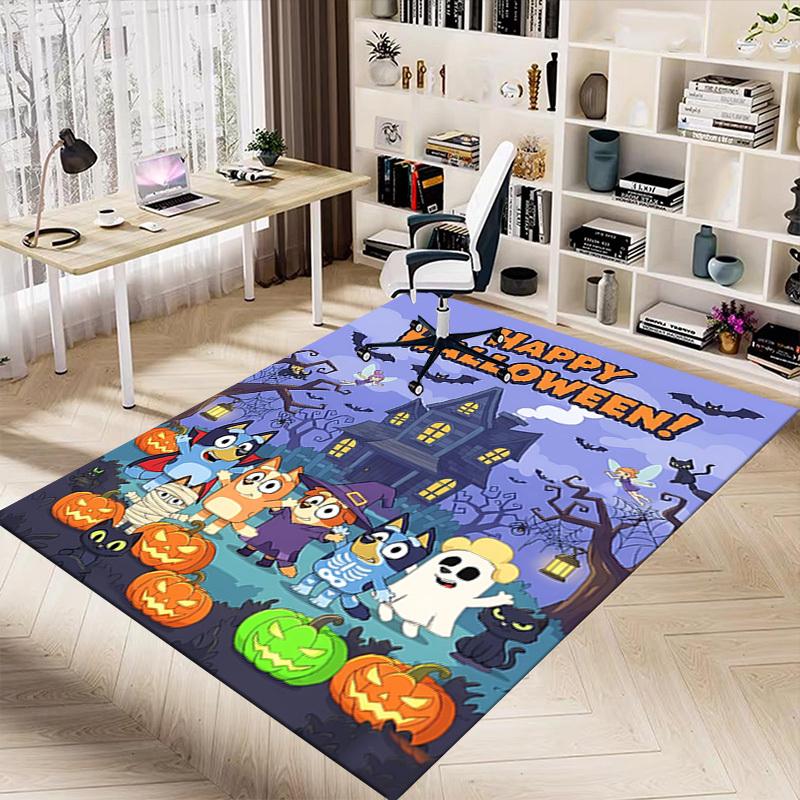 1pc Halloween Happy Carpet Anti Slip Polyester Floor Mat for office,Bedroom