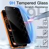Full coverage privacy tempered glass screen protector with installation kit for automatic alignment with iPhone 17 13 Pro Max 15 Plus 17 Air