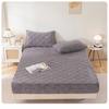 Покрывало коралловый молочный флис шапка на кровать цельный все включено однотонная шапка на кровать флисовая простыня Тафу зимний защитный чехол утолщенный