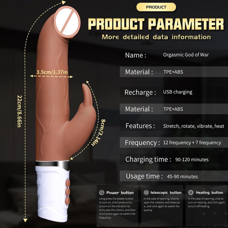 Телескопический фаллоимитатор-вибратор для женщин, стимулятор клитора, игрушка для взрослых, эротические секс-машины, женская вагина, страпон, мастурбатор, оргазм